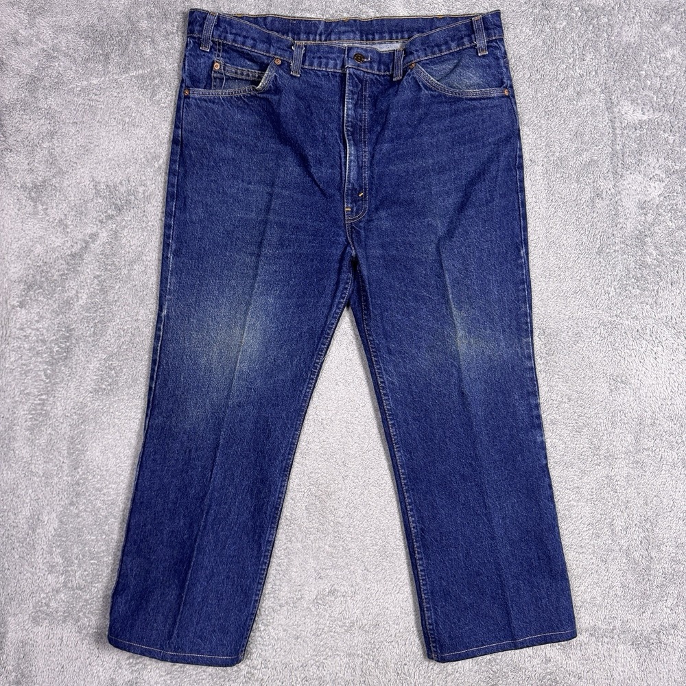Vintage Levi's 517 Orange Tab Jeans Mens 38x25 USA Made 1980s 90s Hemmed Denim